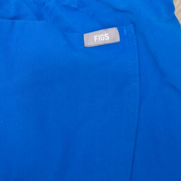 FIGS Technical Collection Blue Jogger Scrub Pants L Pockets Elastic  Drawstring - Picture 7 of 7